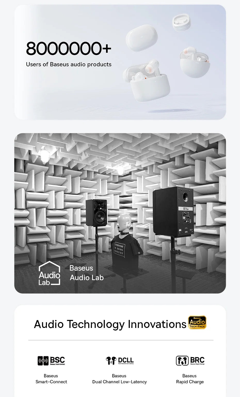 Baseus EP10 Pro ANC Wireless Earbuds – 50dB Noise Cancelling, LDAC Hi-Res, 6 Mic, IP55