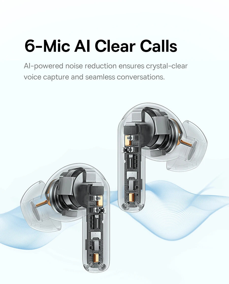 Baseus EP10 Pro ANC Wireless Earbuds – 50dB Noise Cancelling, LDAC Hi-Res, 6 Mic, IP55